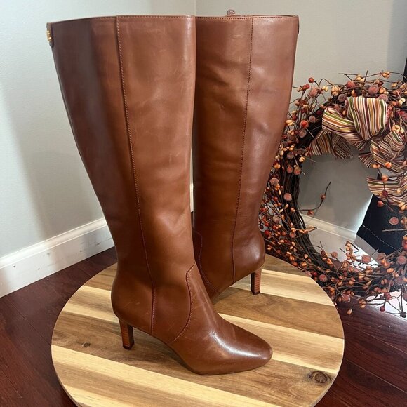 Lauren Ralph Lauren Women's Caelynn Dress Boots 5.5B Deep Saddle Tan - Picture 1 of 15